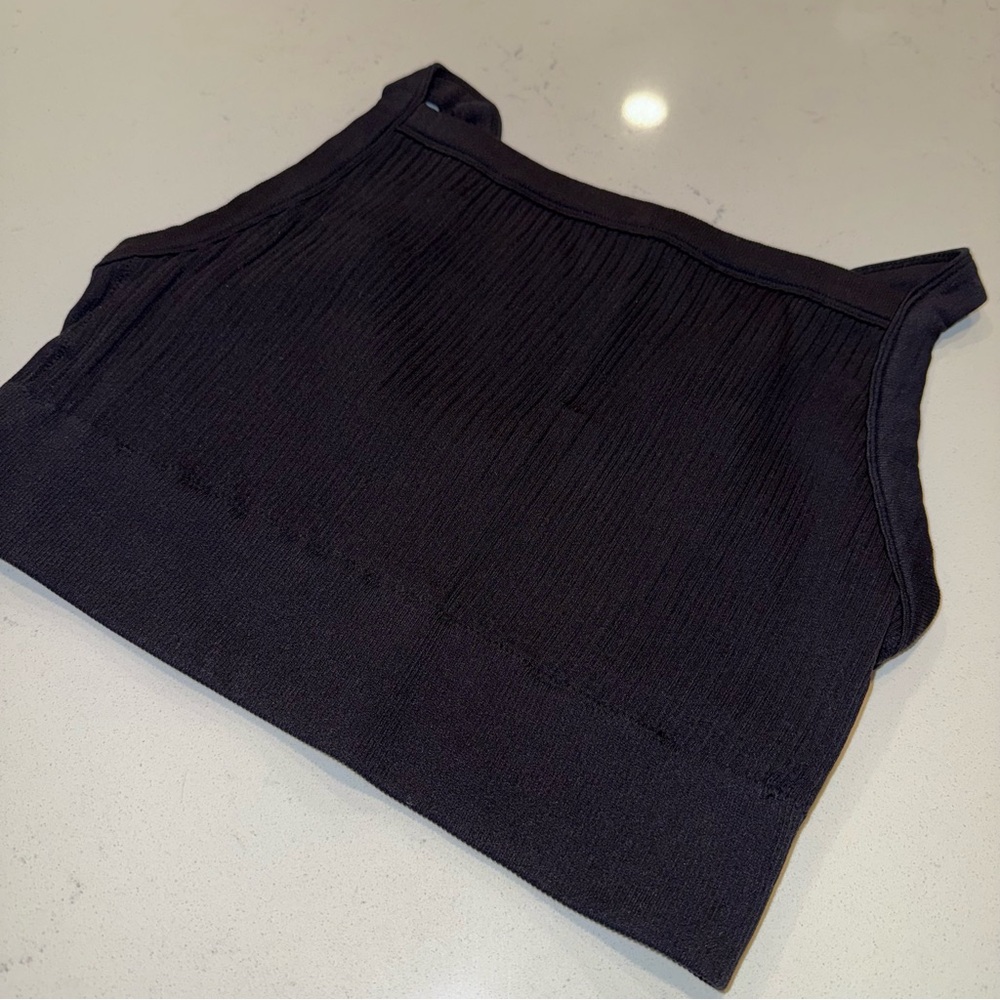 Aerie Ribbed Seamless High Neck Sports Bra - Picture 5 of 7